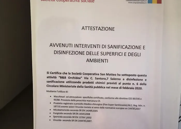 Orchidea فندق مبيت وإفطار ساليرنو